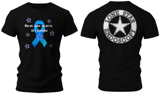 LoneStar Blue Ribbon on Black Shirt