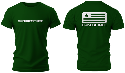 OakesMade Trailers White on Green Shirt
